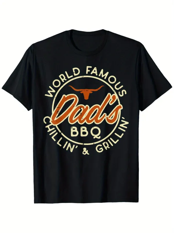 Tailorly Men's Printed Tee - World Famous Chillin Grillin BBQ Dad made by Tailorly