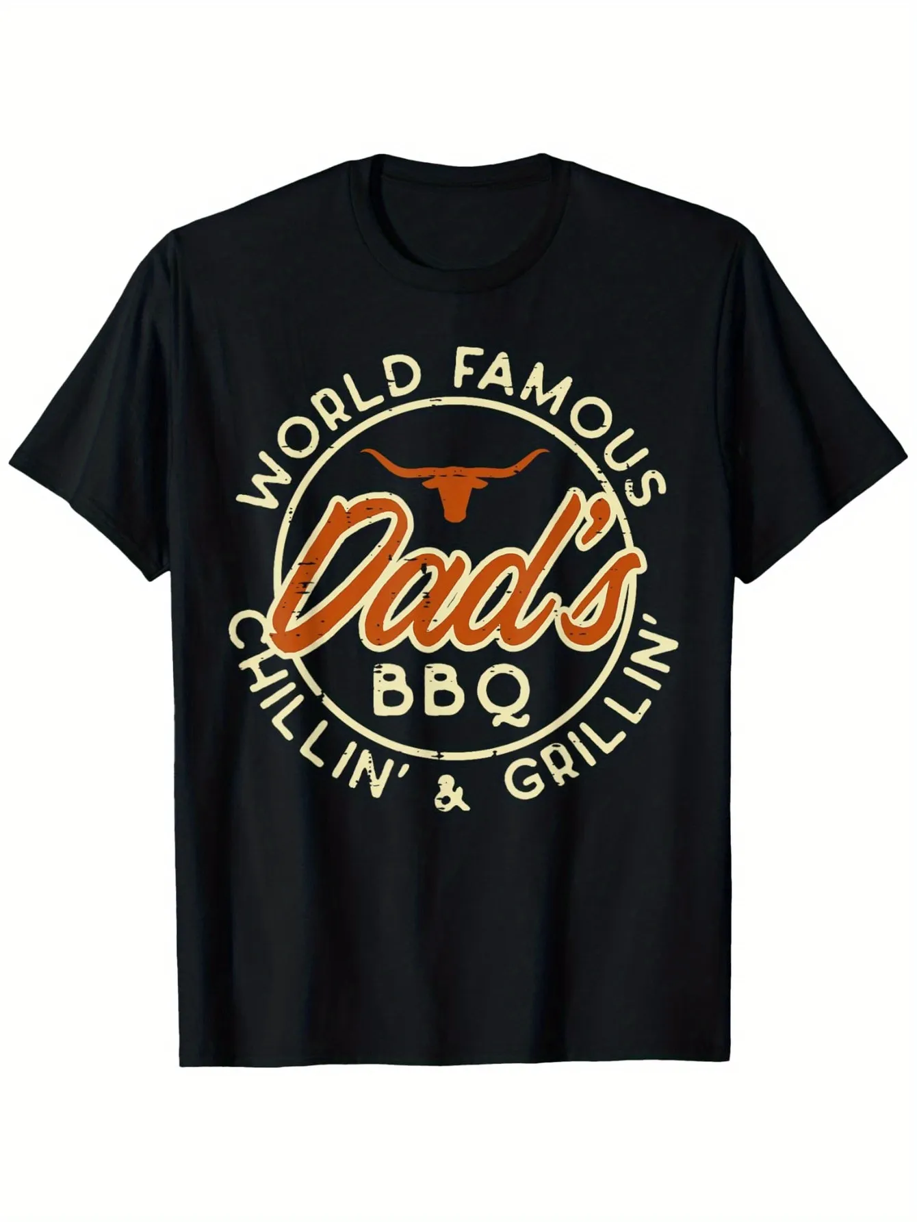 Tailorly Men's Printed Tee - World Famous Chillin Grillin BBQ Dad sold by Tailorly