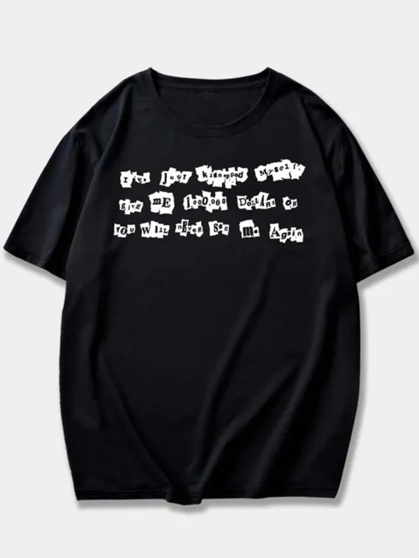 Tailorly Men's Printed Tee - Graffiti Lettering With Playful Comic Style Text Across Shirt made by Tailorly