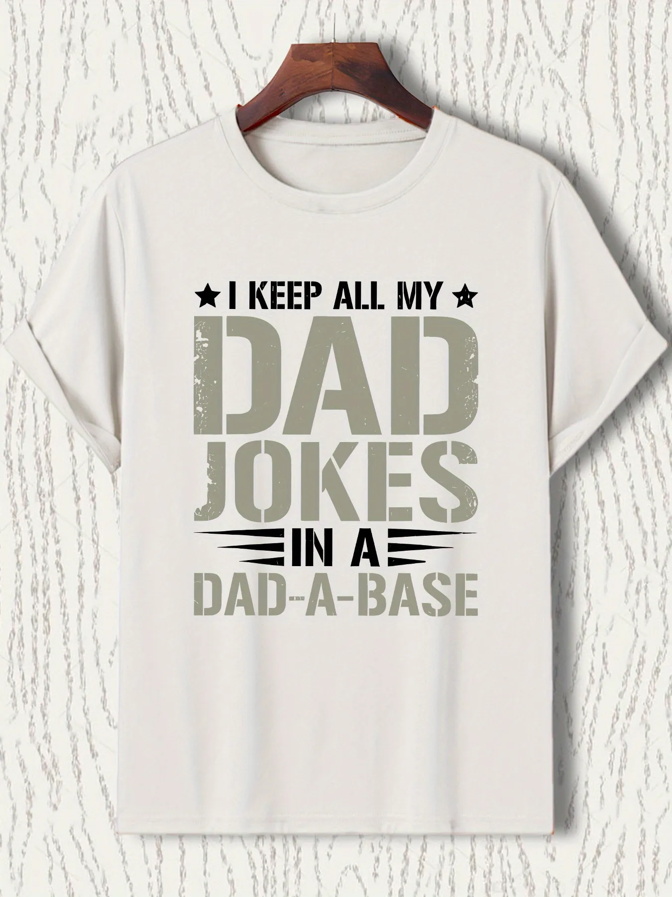 Tailorly Men's Printed Tee - I Keep All My Jokes In A Humorous Graphic Dadabase Dad sold by Tailorly