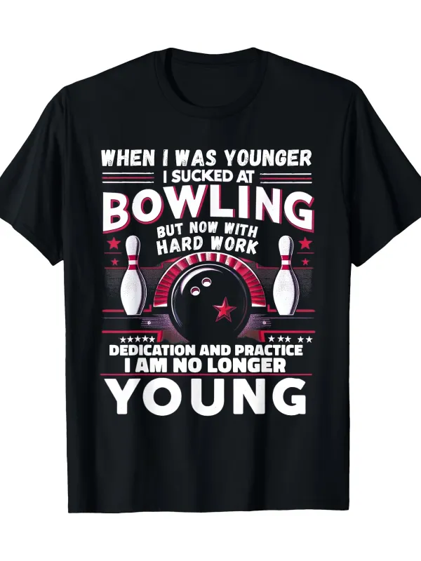 Tailorly Men's Printed Tee - Hard Work Dedication And Practice Bowling Ball With Pins made by Tailorly