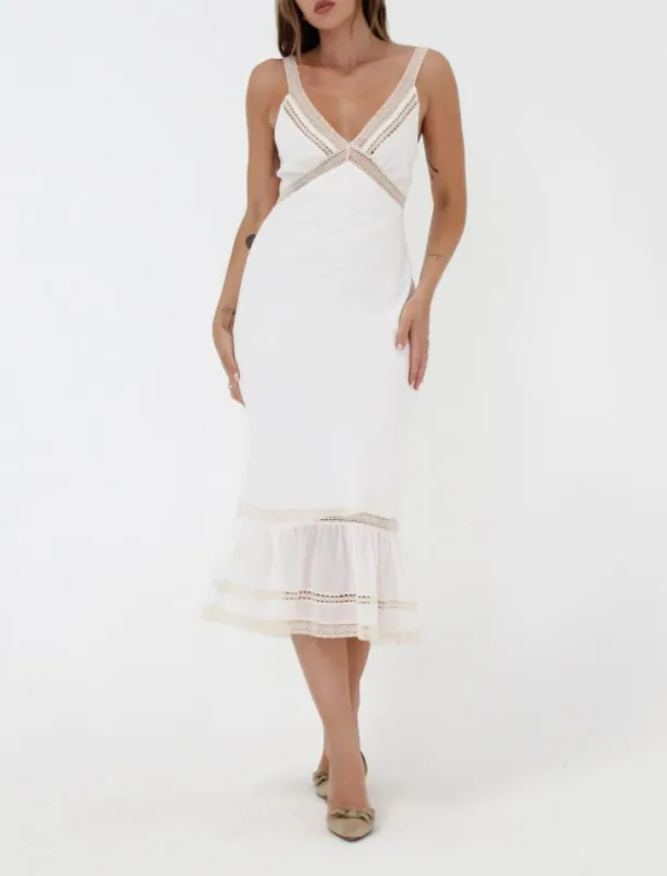 Rosita Midi Dress | White sold by Rumored
