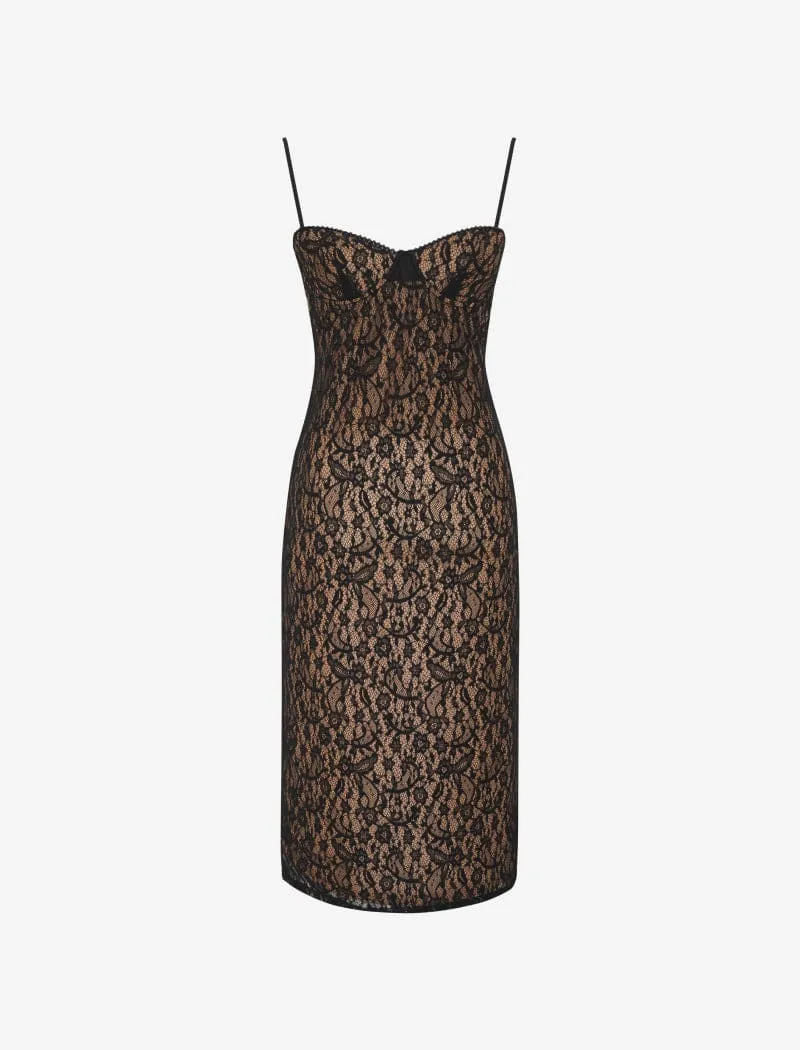 Bordeaux Midi Dress | Black Lace sold by Rumored product image thumbnail 2