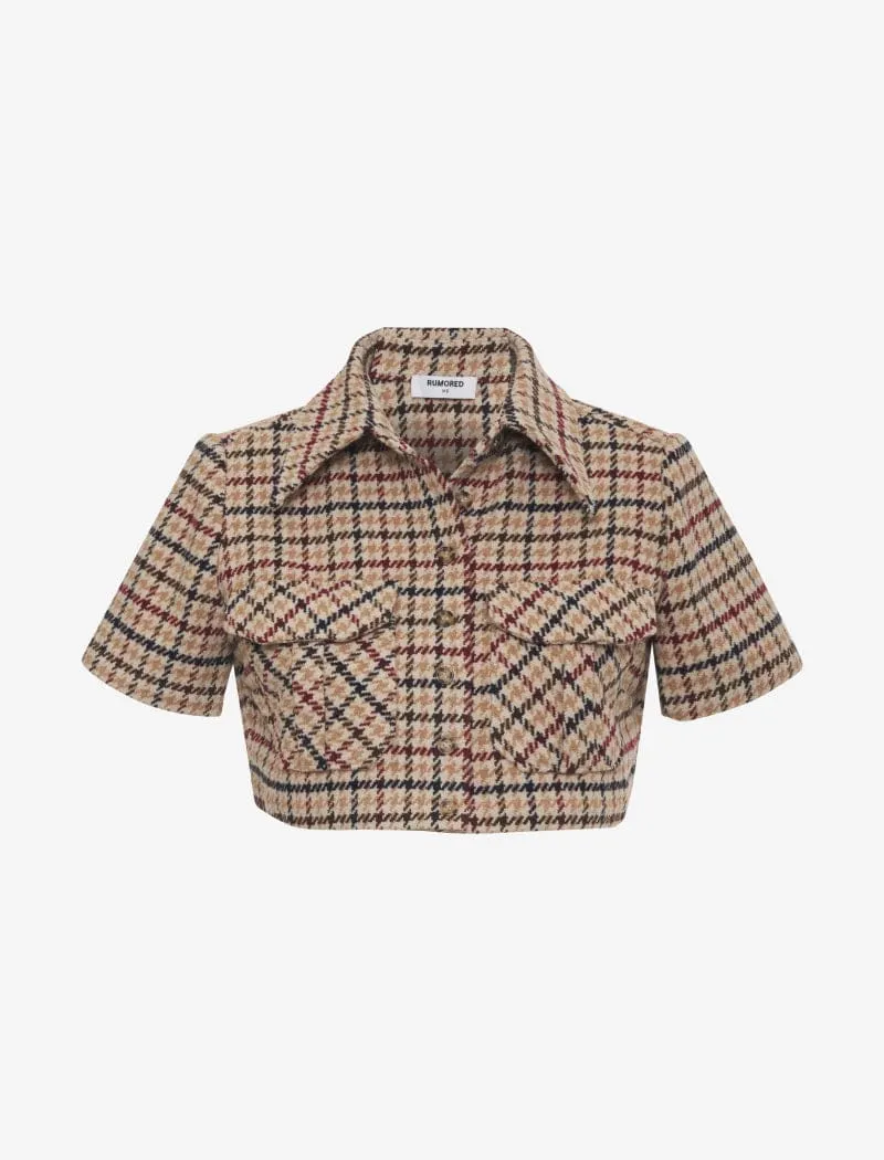 Coco Top | Newbury Plaid Tweed sold by Rumored product image thumbnail 2