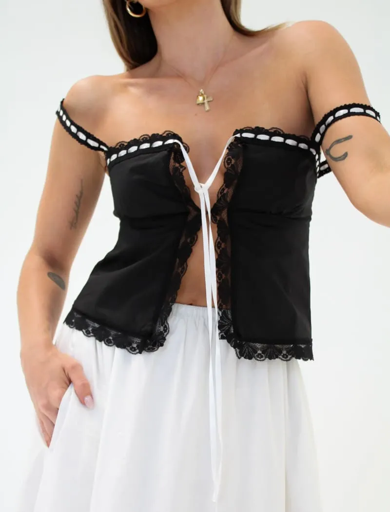 Vintage Love Cami | Black/White sold by Rumored product image thumbnail 5