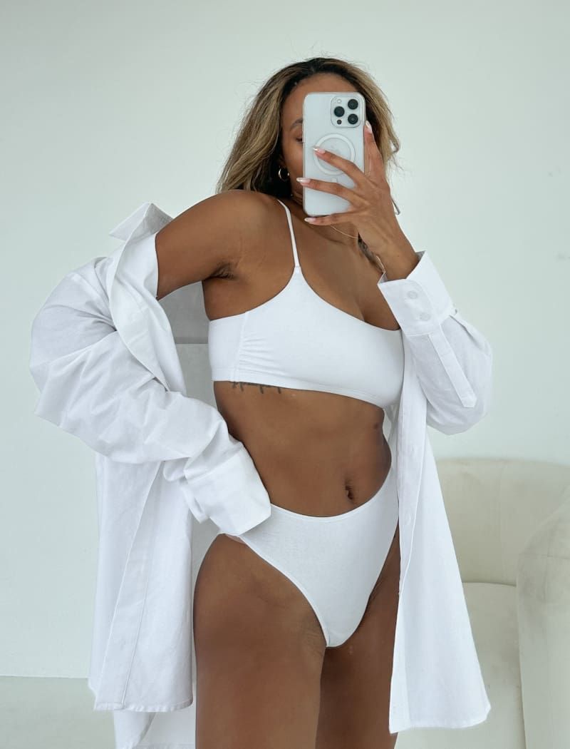 Back to Basics Bra | White sold by Rumored