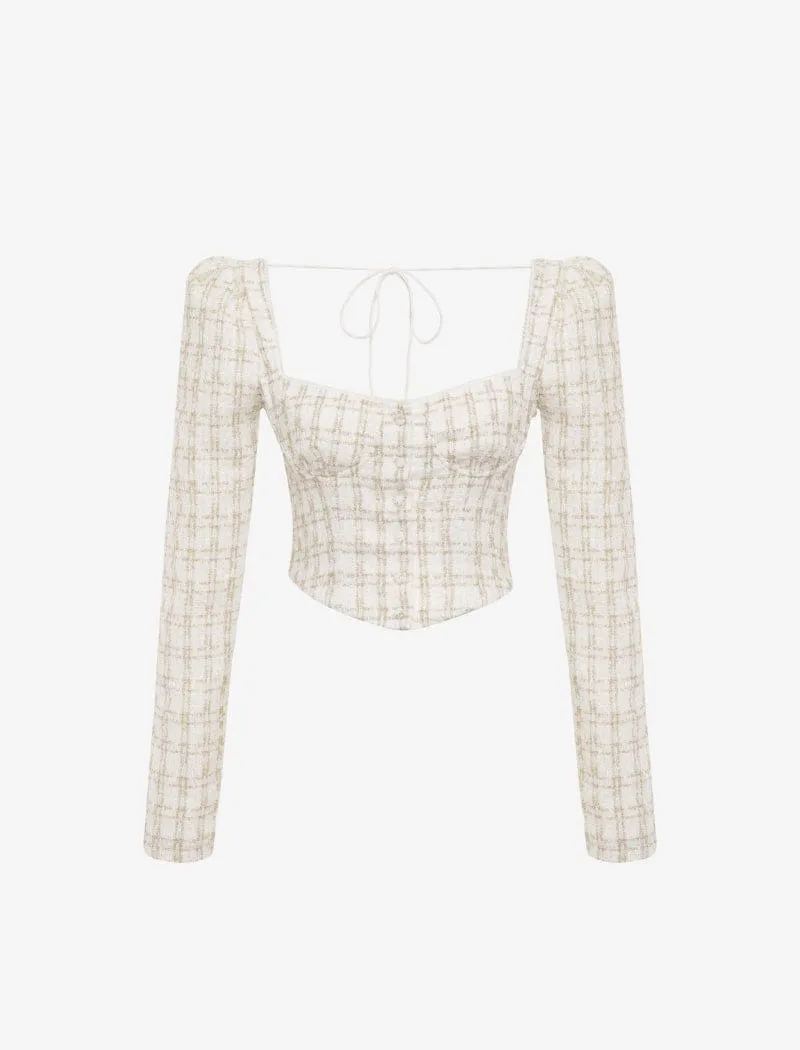 Charlotte Top | Pearl Shimmer Tweed sold by Rumored product image thumbnail 2