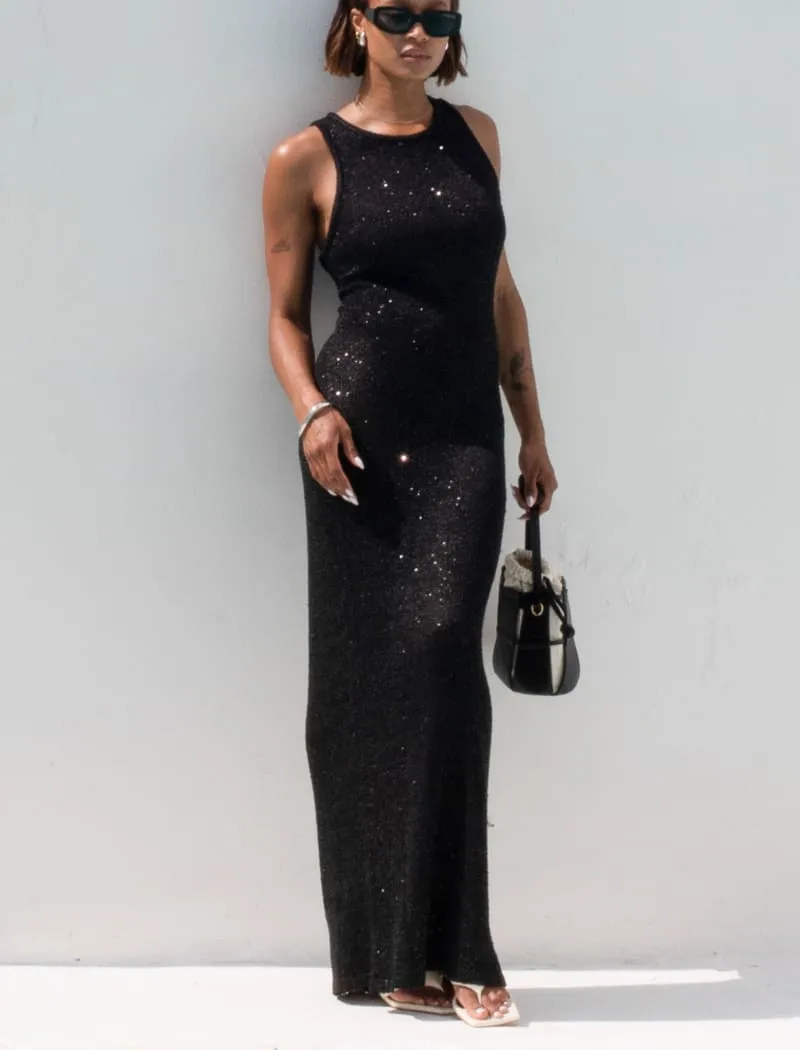 Stella Maxi Dress | Black Sequin sold by Rumored product image thumbnail 5