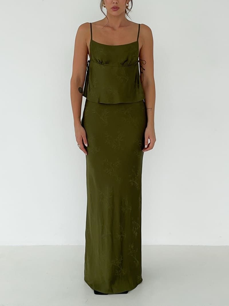Archive Bias Maxi Skirt | Martini Bamboo sold by Rumored product image thumbnail 3