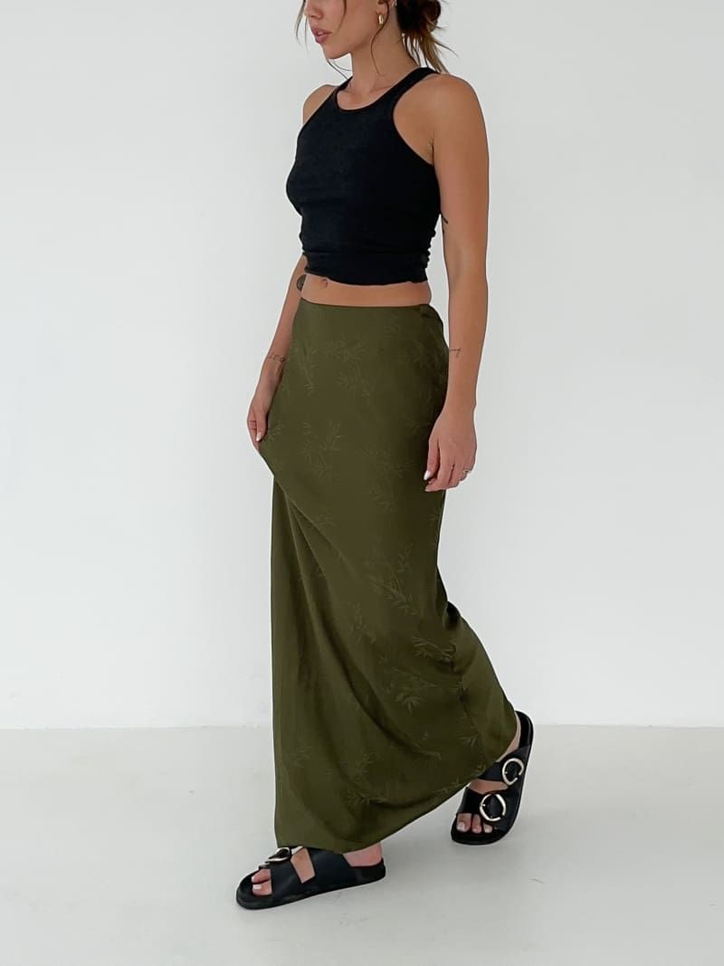 Archive Bias Maxi Skirt | Martini Bamboo sold by Rumored product image thumbnail 4