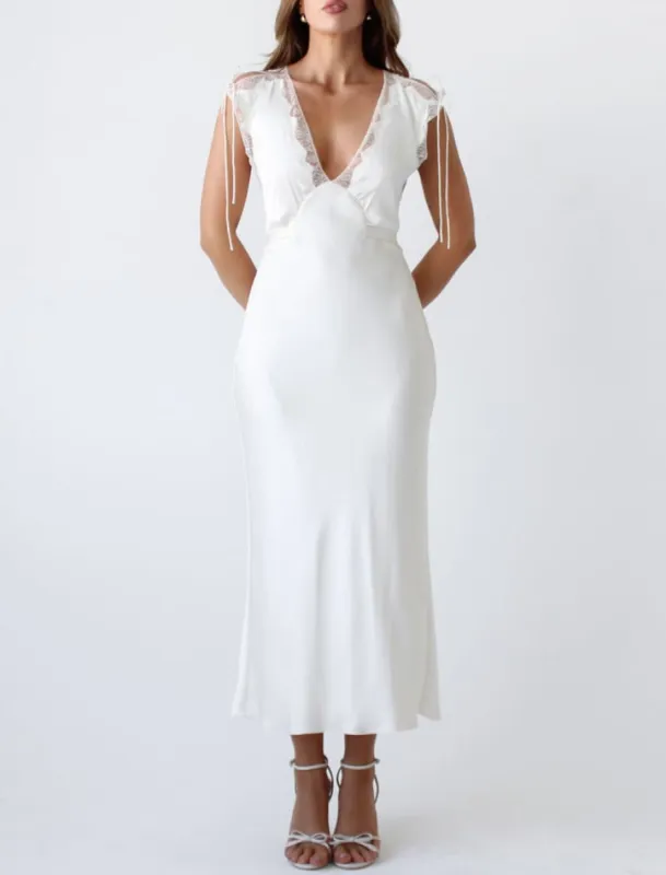 Monarch Midi Dress | Cream sold by Rumored