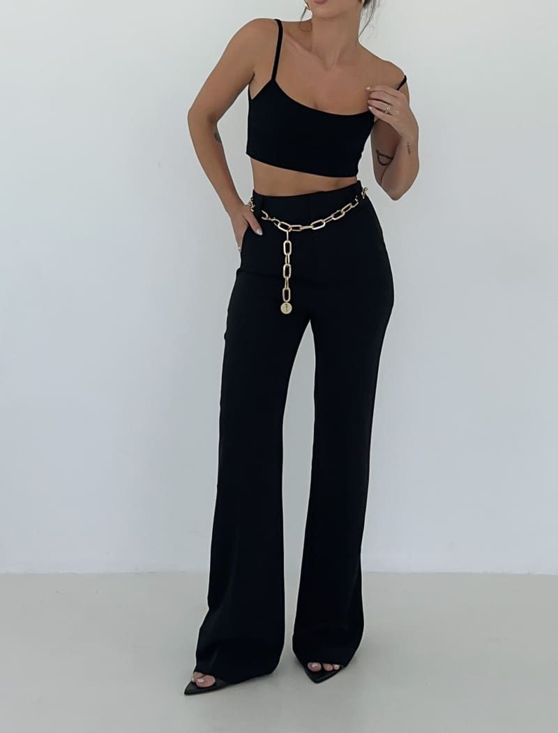 Wall Street Trouser | Black sold by Rumored