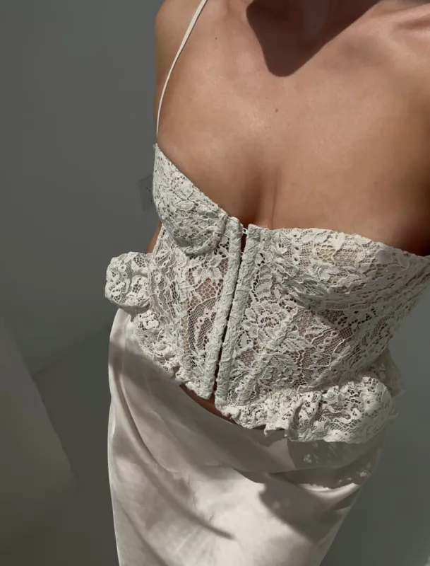 Cabaret Corset | Cream Lace sold by Rumored