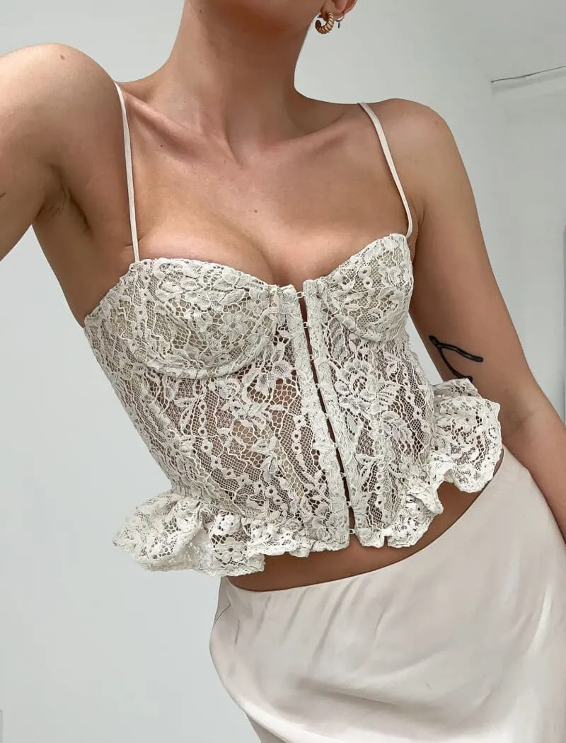 Cabaret Corset | Cream Lace sold by Rumored product image thumbnail 3