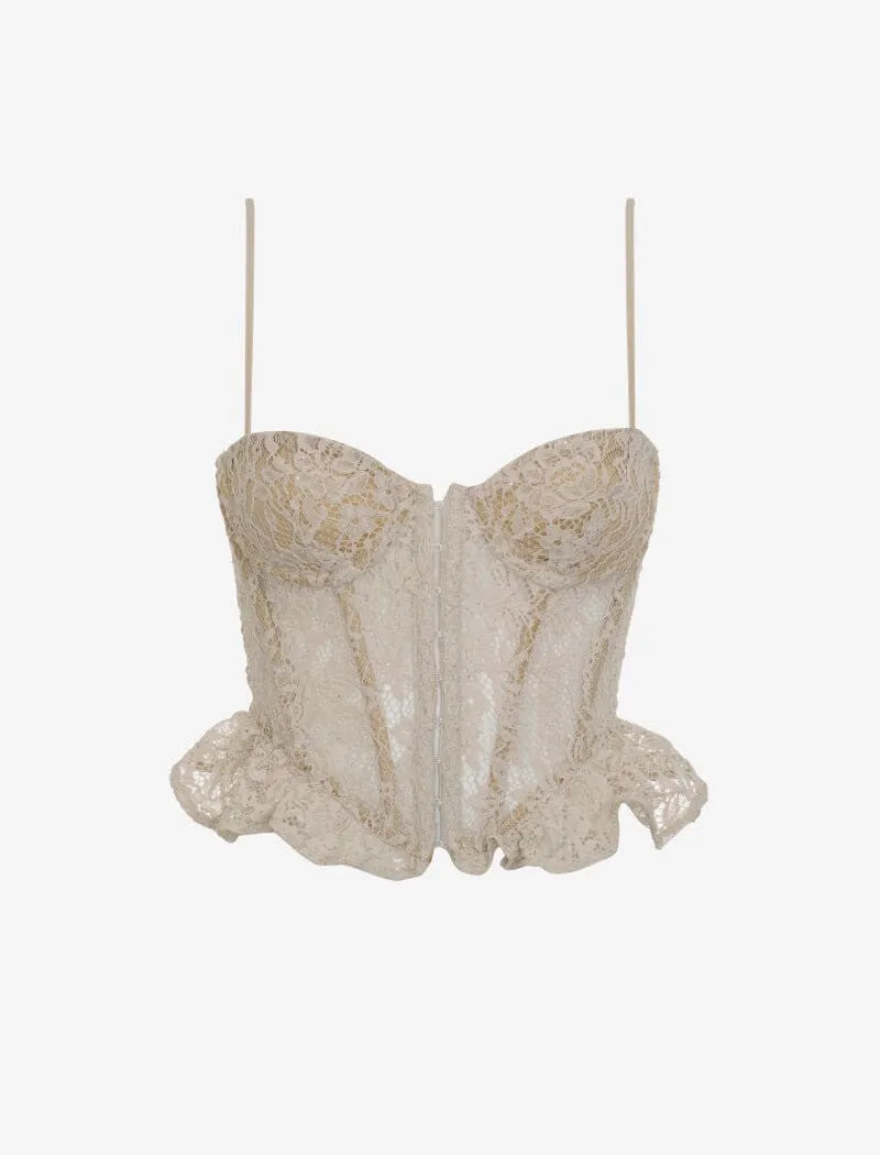 Cabaret Corset | Cream Lace sold by Rumored product image thumbnail 2