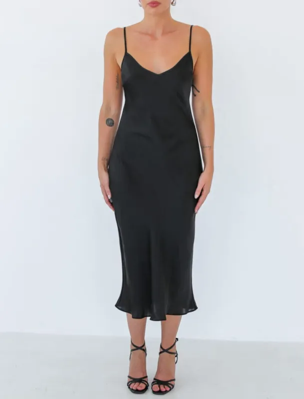 Simple Midi Dress | Black sold by Rumored
