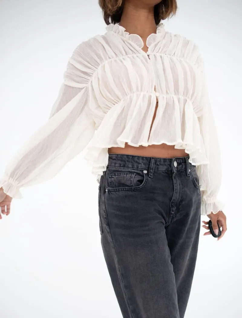 Cambridge Top | Ivory sold by Rumored product image thumbnail 3