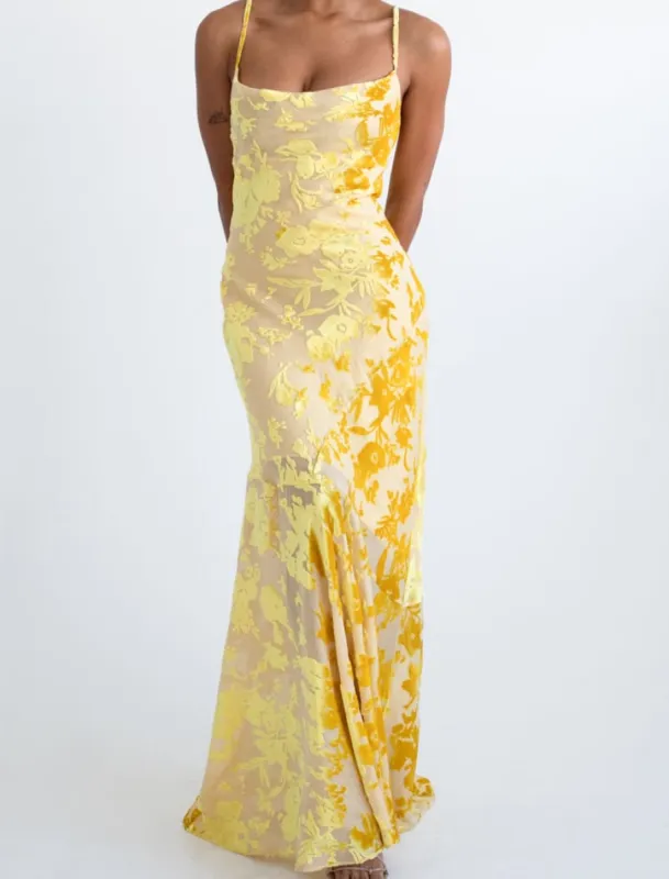 Santeria Maxi Dress | Limoncello Devore sold by Rumored