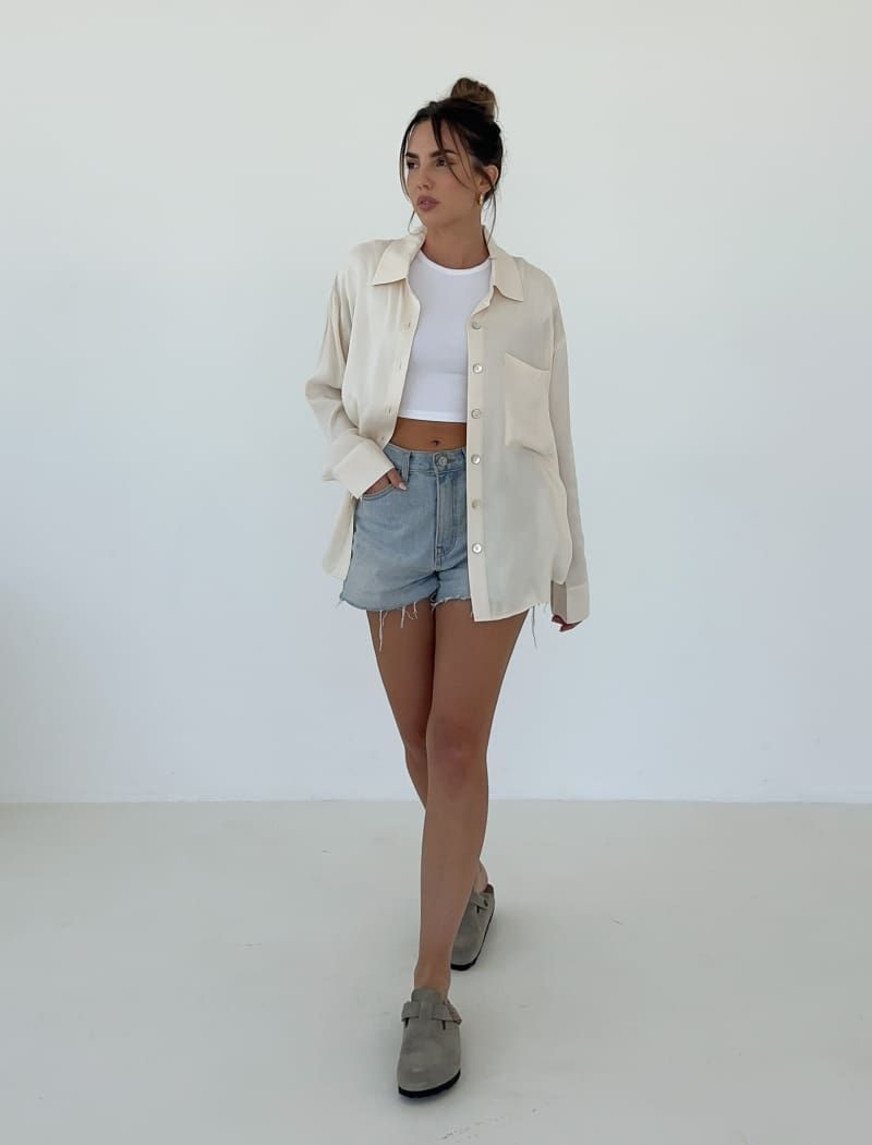 Riverside Button Up | Cream sold by Rumored product image thumbnail 3