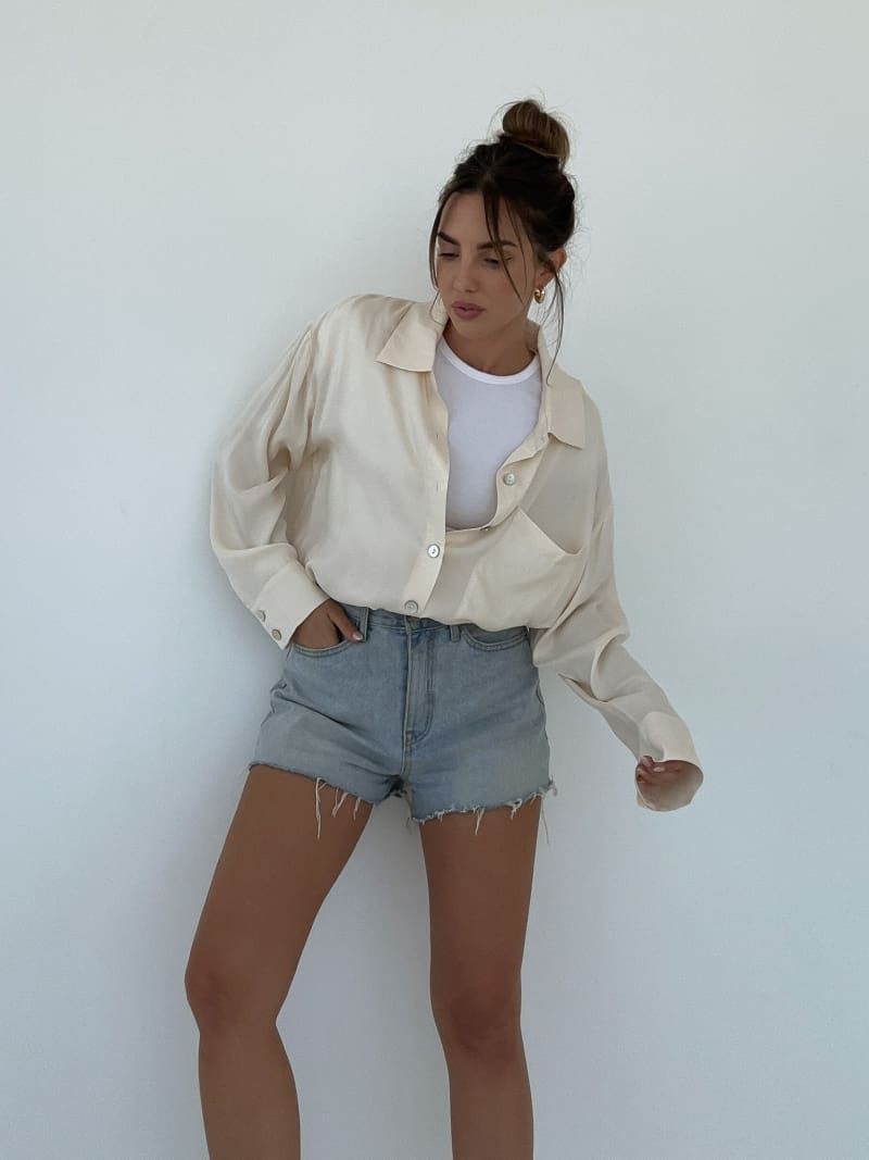 Riverside Button Up | Cream sold by Rumored product image thumbnail 6