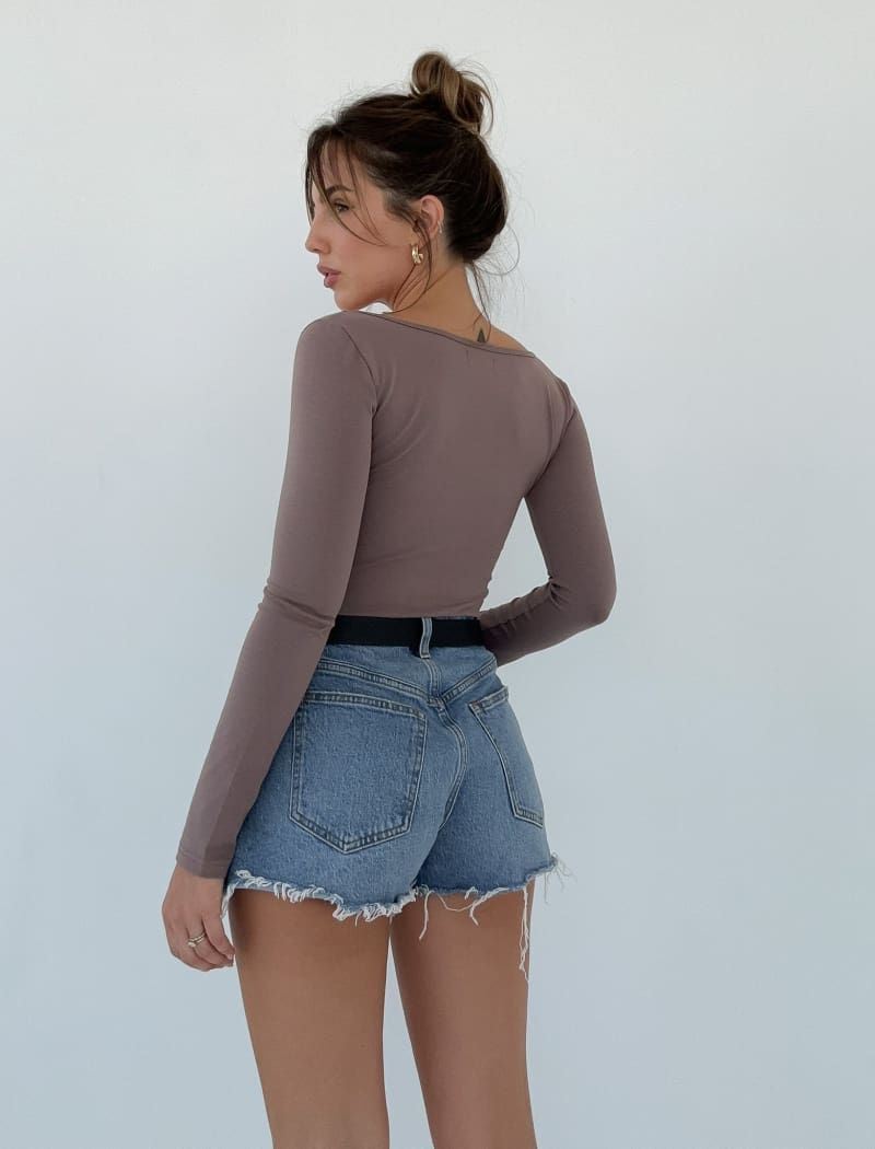 Prima Long Sleeve Top | Chocolate sold by Rumored product image thumbnail 4