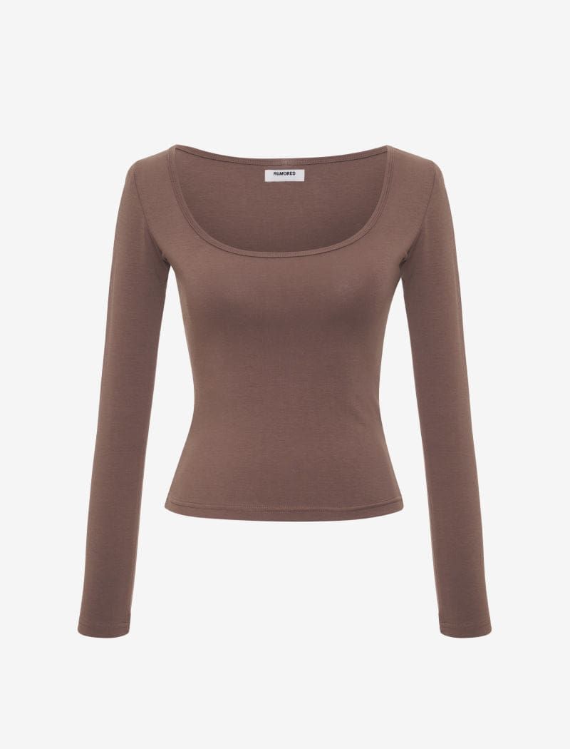 Prima Long Sleeve Top | Chocolate sold by Rumored product image thumbnail 2