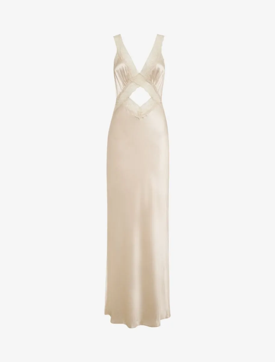crossroads maxi dress Calling all lace lovers. The Crossroads Maxi Dress in Ice is the slip of  the season #rumored #vintageinspired