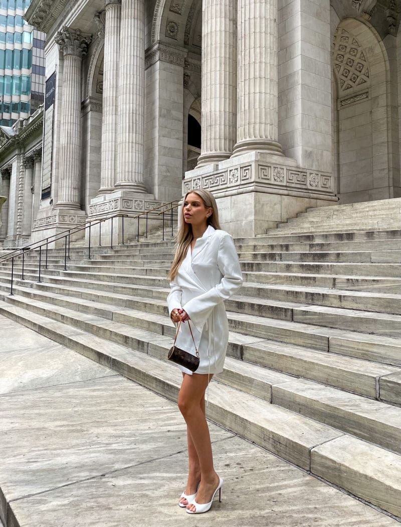 Gramercy Blazer Dress | White sold by Rumored product image thumbnail 6