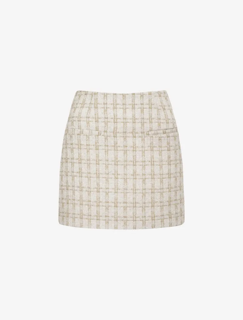 Coco Mini Skirt | Pearl Shimmer Tweed sold by Rumored product image thumbnail 2