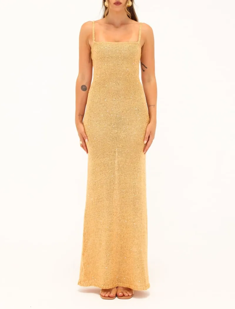 Palm Beach Maxi Dress | Gold Sequin sold by Rumored product image thumbnail 3
