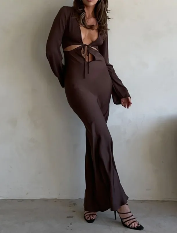 High Hopes Maxi Dress | Chocolate sold by Rumored