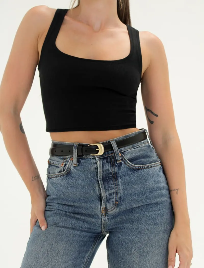 Classic Ribbed Tank | Black sold by Rumored