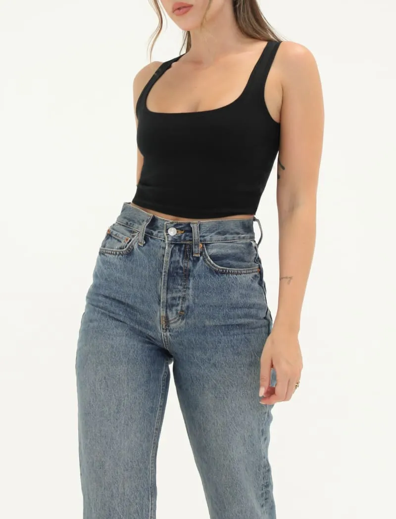 Classic Ribbed Tank | Black sold by Rumored product image thumbnail 3