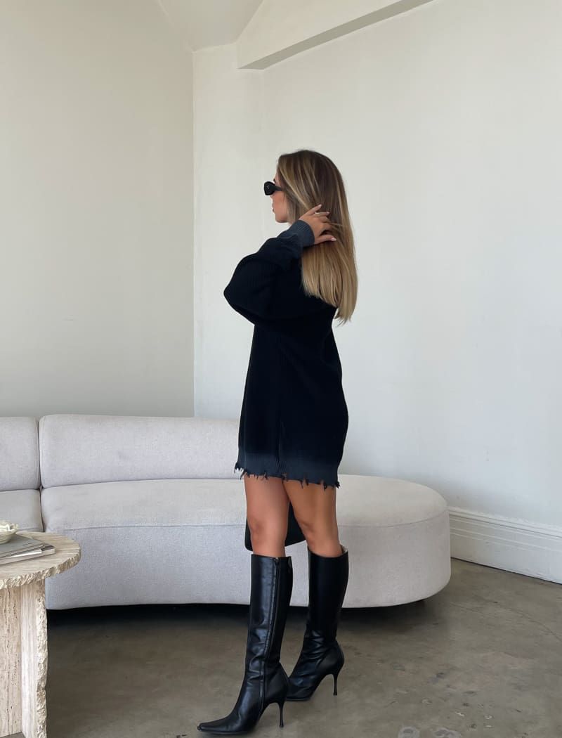 Lonely Hearts Sweater | Coal Black sold by Rumored product image thumbnail 5