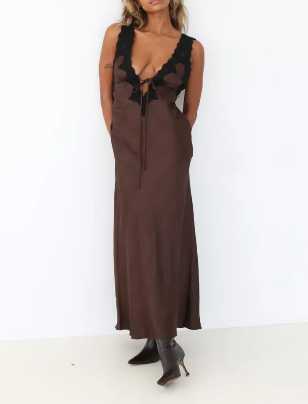 Venice Maxi Dress | Espresso sold by Rumored