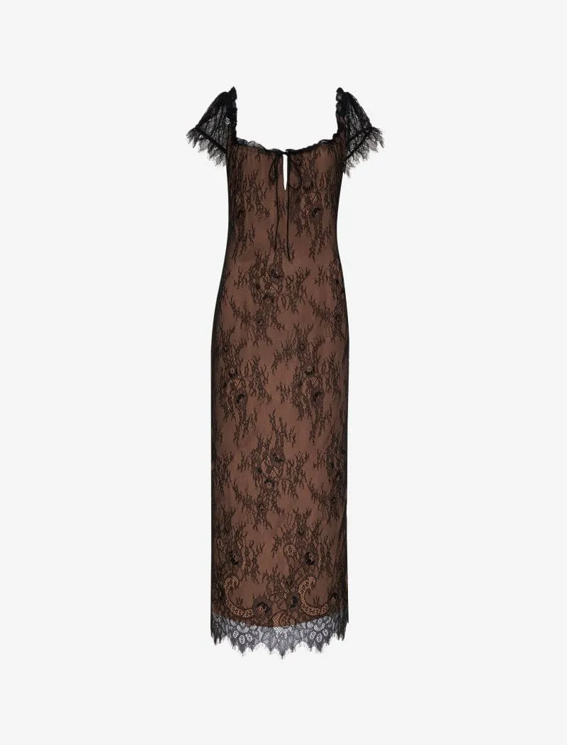 Victorian Midi Dress | Black Chantilly sold by Rumored product image thumbnail 2