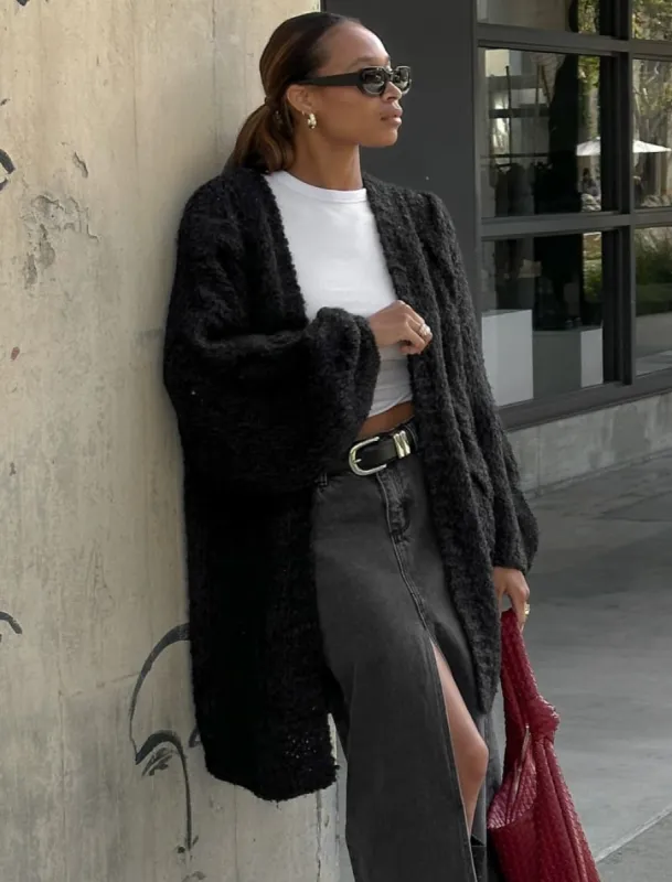 Aspen Cardigan | Black sold by Rumored