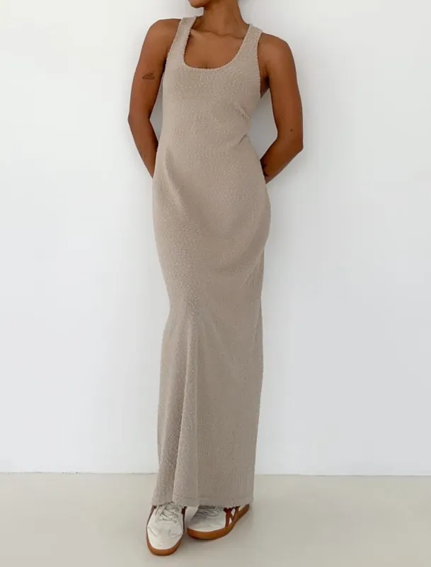 Cloud Nine Maxi Dress | Taupe sold by Rumored