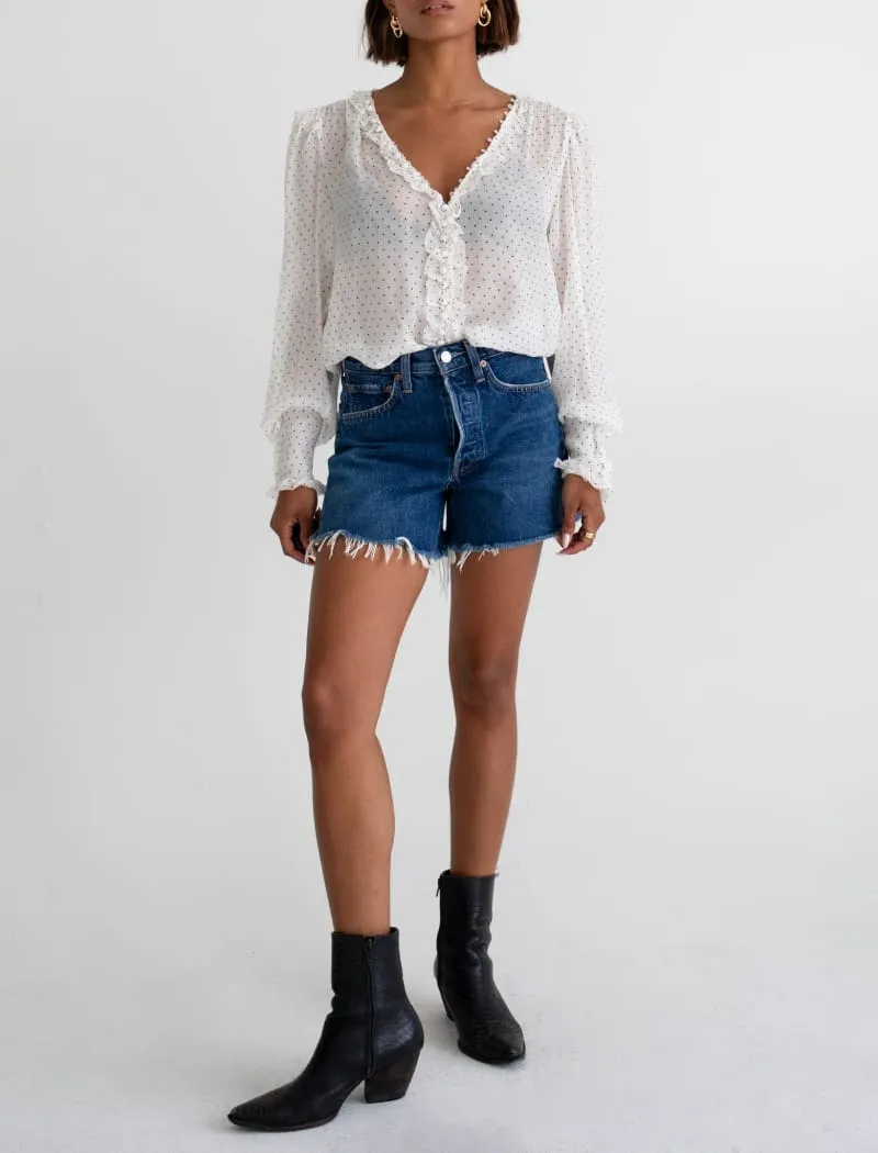 Poet Blouse | Cream Dot sold by Rumored product image thumbnail 5