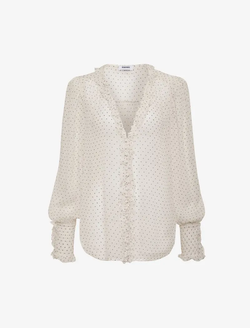 Poet Blouse | Cream Dot sold by Rumored product image thumbnail 2