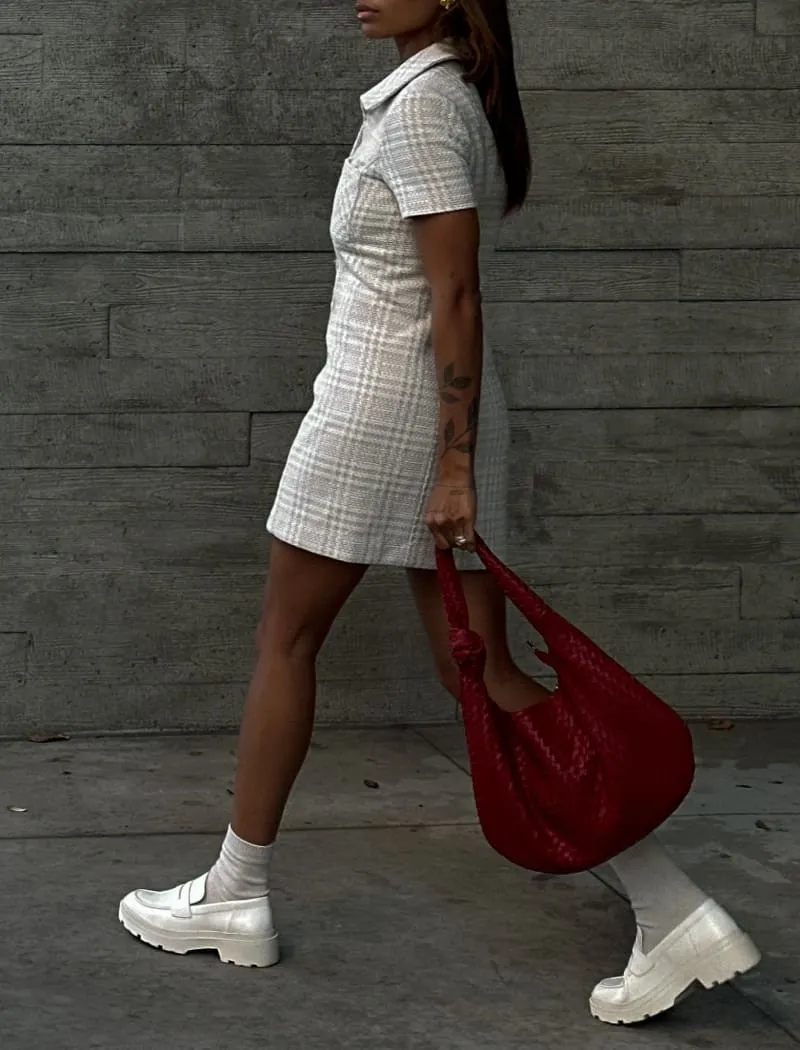 Notting Hill Mini Dress | Beige Glen Plaid sold by Rumored product image thumbnail 4