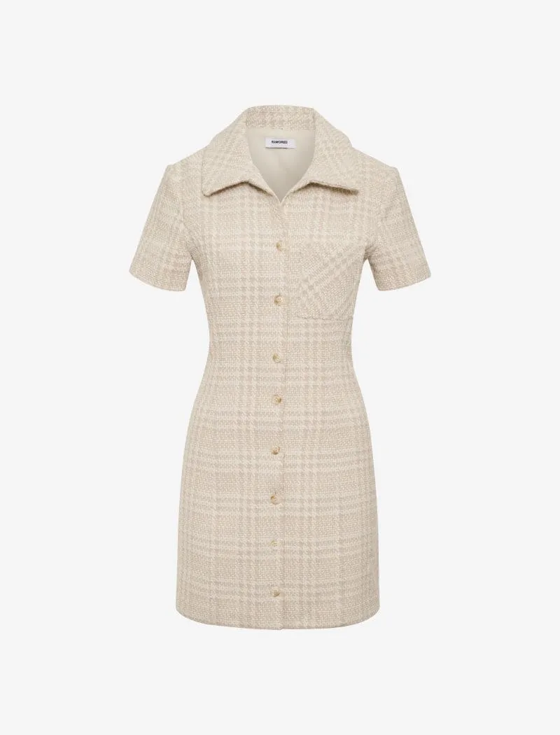 Notting Hill Mini Dress | Beige Glen Plaid sold by Rumored product image thumbnail 2