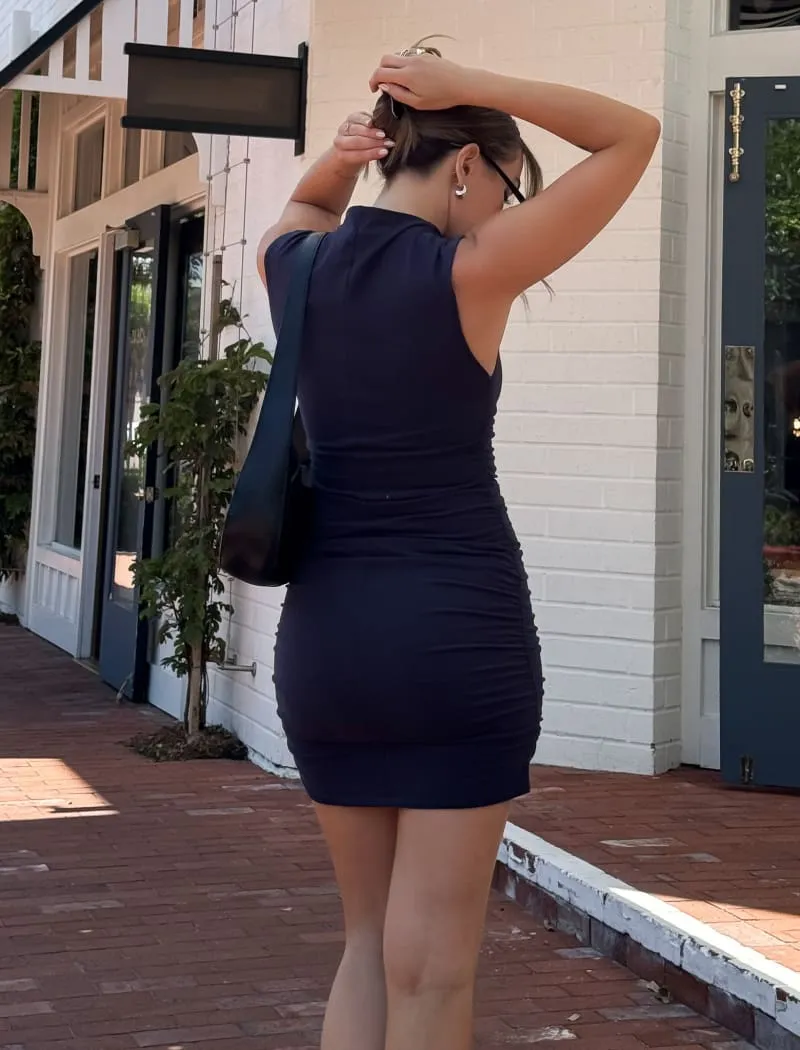 Minimalist Mini Dress | Navy sold by Rumored product image thumbnail 4