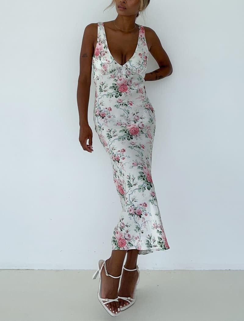 Daydream Midi Dress | Farmhouse Floral sold by Rumored