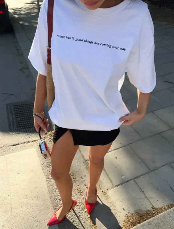 Rumor Has It Tee | White sold by Rumored