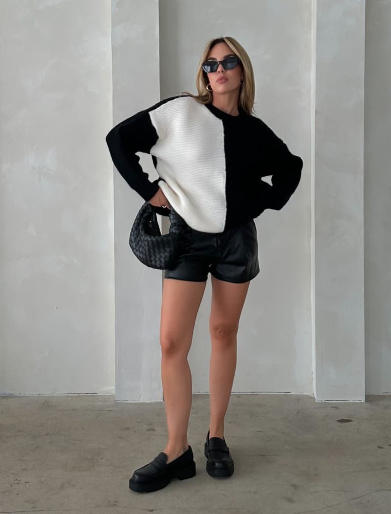 Bittersweet Knit | Black and White sold by Rumored