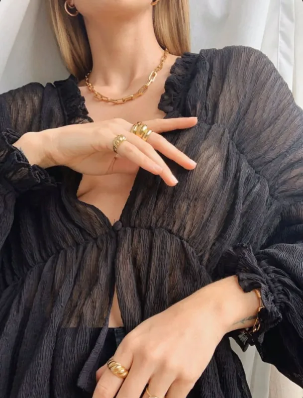 Cambridge Top | Black sold by Rumored