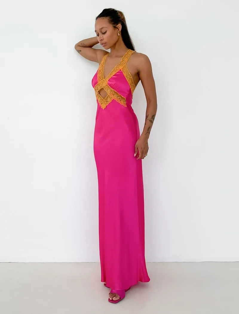 Crossroads Maxi Dress | Fuchsia sold by Rumored