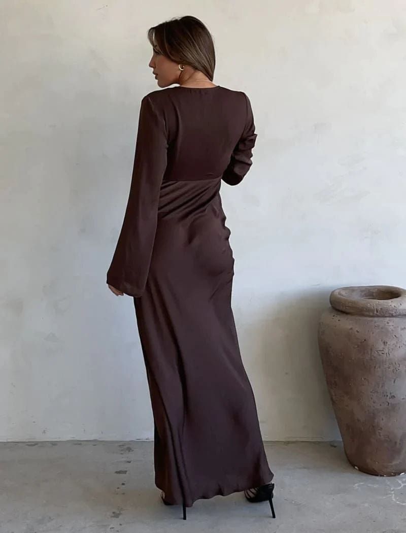 High Hopes Maxi Dress | Chocolate sold by Rumored product image thumbnail 4