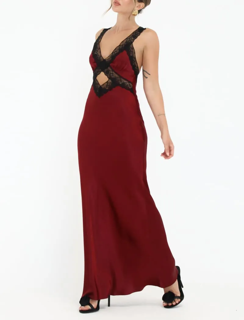 Crossroads Maxi Dress | Garnet sold by Rumored product image thumbnail 4